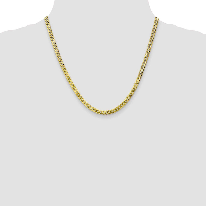 Lovely Rita's Chains 10k Yellow Gold 4.6mm Flat Beveled Curb Chain