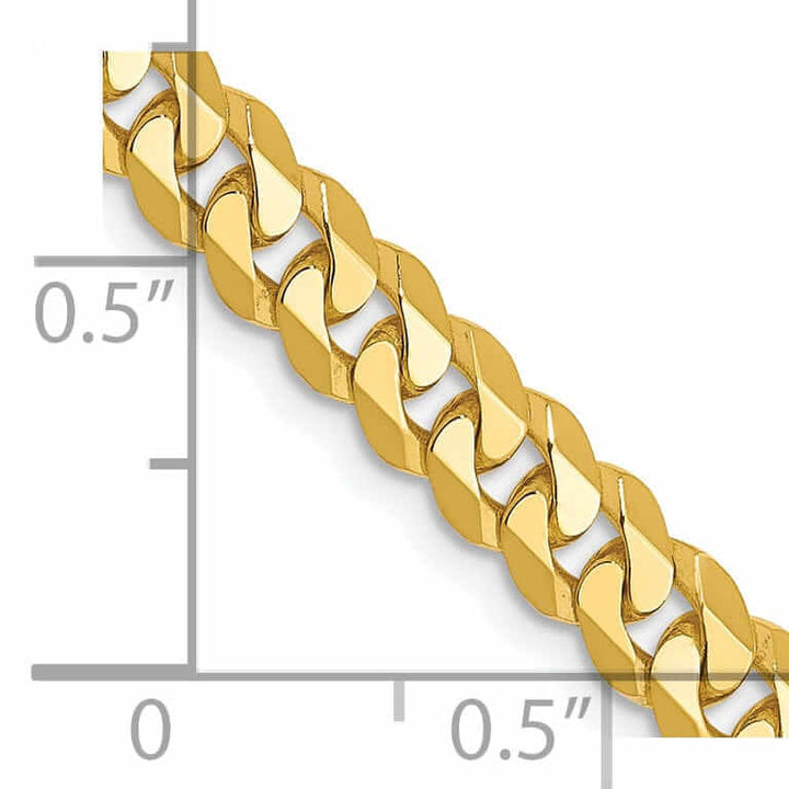 Lovely Rita's Chains 10k Yellow Gold 4.6mm Flat Beveled Curb Chain