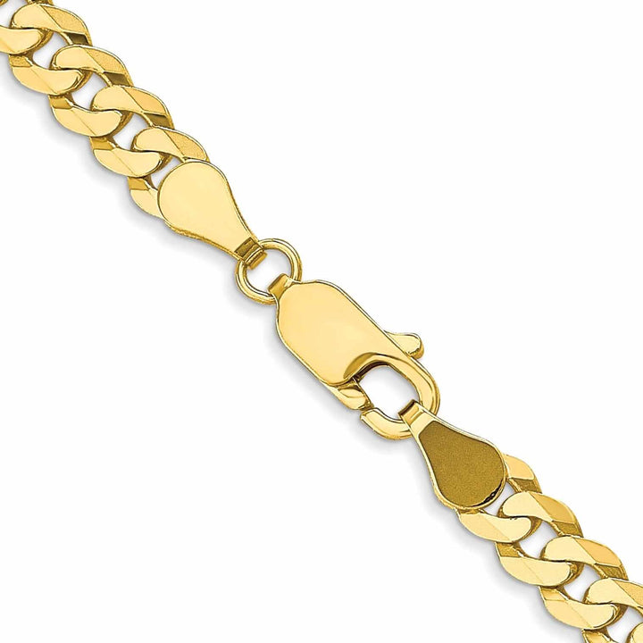 Lovely Rita's Chains 10k Yellow Gold 4.6mm Flat Beveled Curb Chain