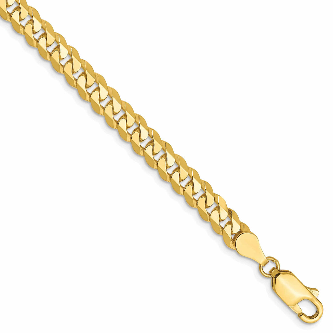Lovely Rita's Chains 10k Yellow Gold 4.6mm Flat Beveled Curb Chain