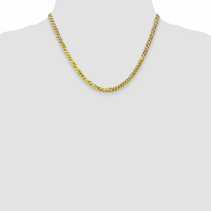 Lovely Rita's Chains 10k Yellow Gold 4.6mm Flat Beveled Curb Chain