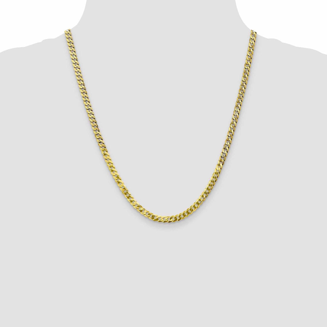 Lovely Rita's Chains 10k Yellow Gold 4.6mm Flat Beveled Curb Chain