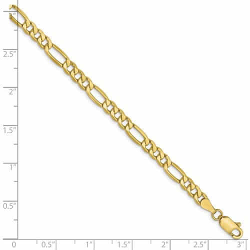 Lovely Rita's Chains 10k Yellow Gold 4.75mm Semi-Solid Figaro Chain