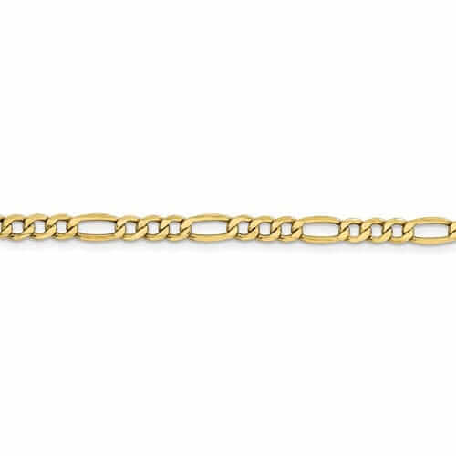 Lovely Rita's Chains 10k Yellow Gold 4.75mm Semi-Solid Figaro Chain