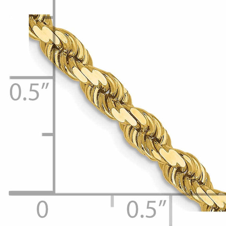 Lovely Rita's Chains 10k Yellow Gold 4mm D.C Rope Chain
