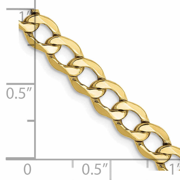 Lovely Rita's Chains 10k Yellow Gold 5.25MSemi Solid Curb Link Chain