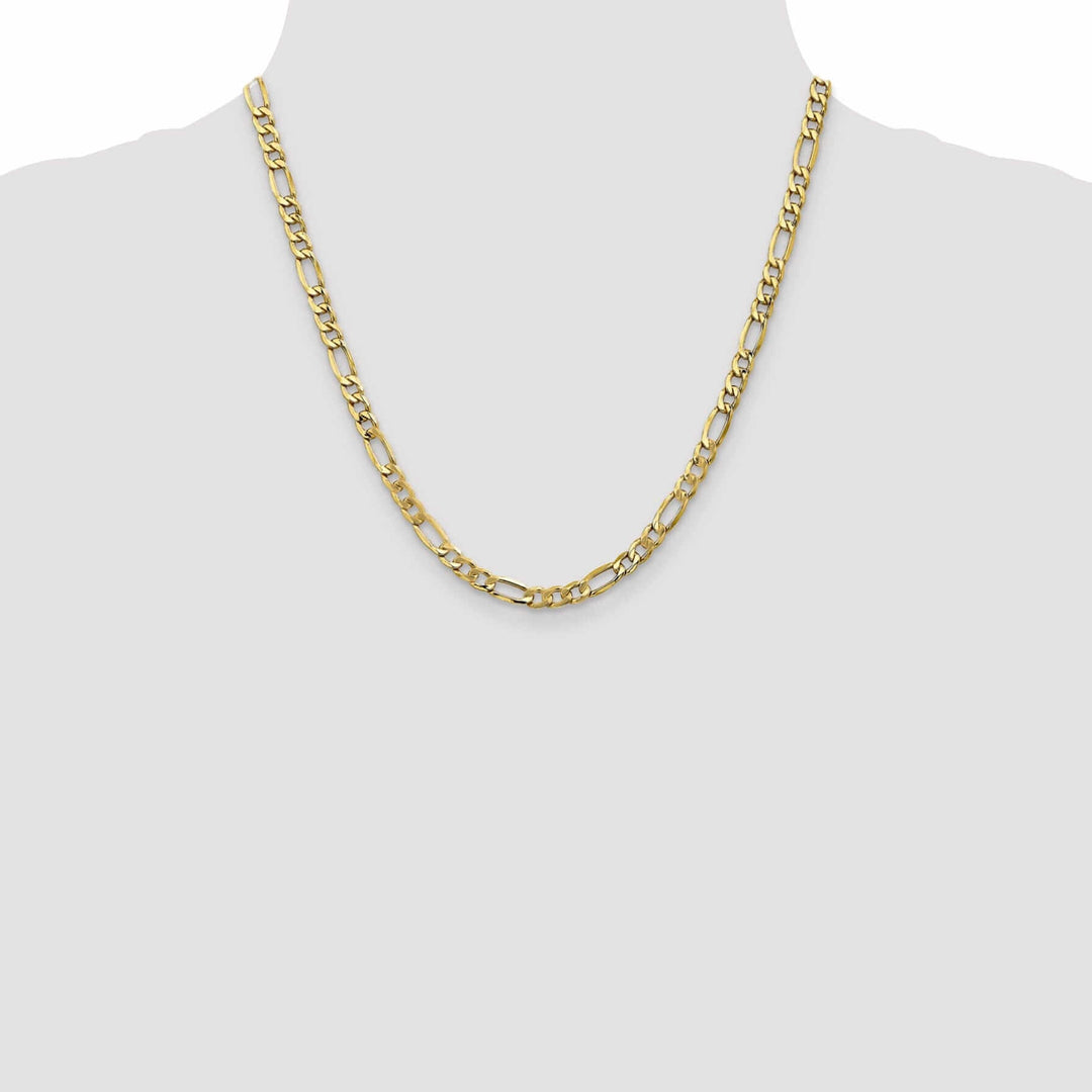 Lovely Rita's Chains 10k Yellow Gold 5.35mm Semi-Solid Figaro Chain