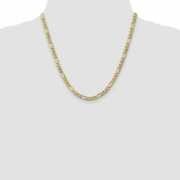 Lovely Rita's Chains 10k Yellow Gold 5.35mm Semi-Solid Figaro Chain