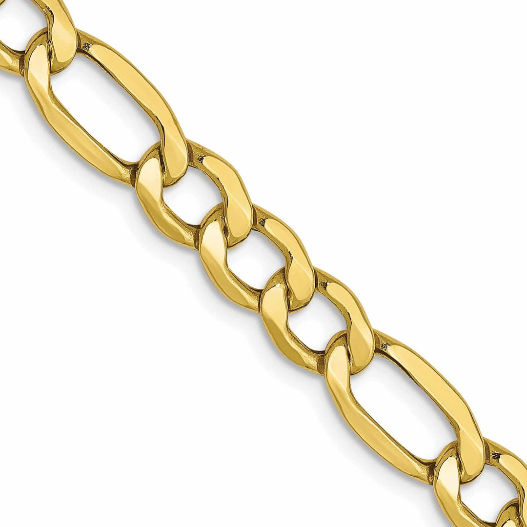 Lovely Rita's Chains 10k Yellow Gold 5.35mm Semi-Solid Figaro Chain