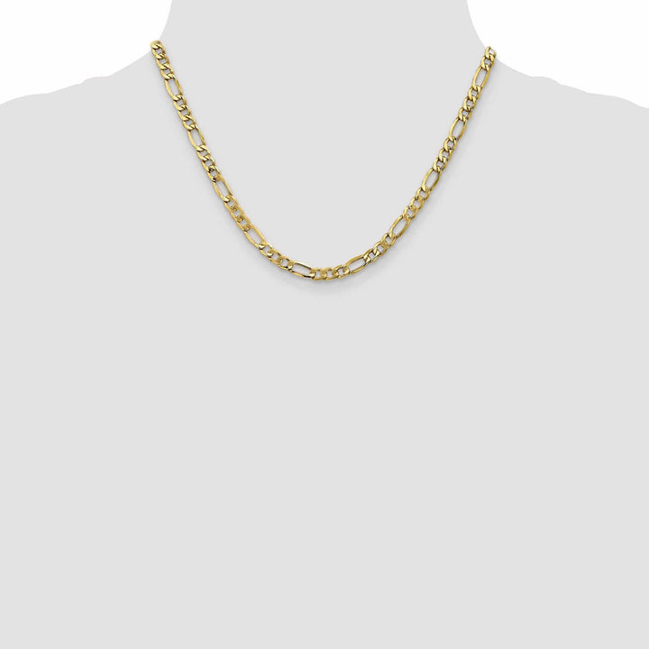 Lovely Rita's Chains 10k Yellow Gold 5.35mm Semi-Solid Figaro Chain