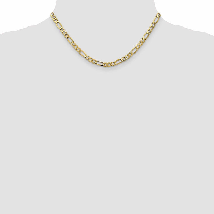 Lovely Rita's Chains 10k Yellow Gold 5.35mm Semi-Solid Figaro Chain
