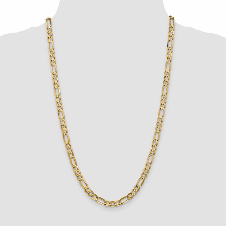 Lovely Rita's Chains 10k Yellow Gold 6.0mm Concave Figaro Chain