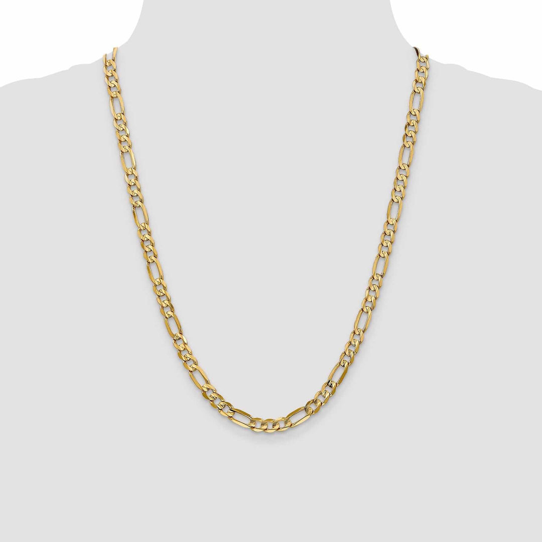 Lovely Rita's Chains 10k Yellow Gold 6.0mm Concave Figaro Chain