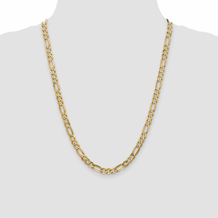 Lovely Rita's Chains 10k Yellow Gold 6.0mm Concave Figaro Chain