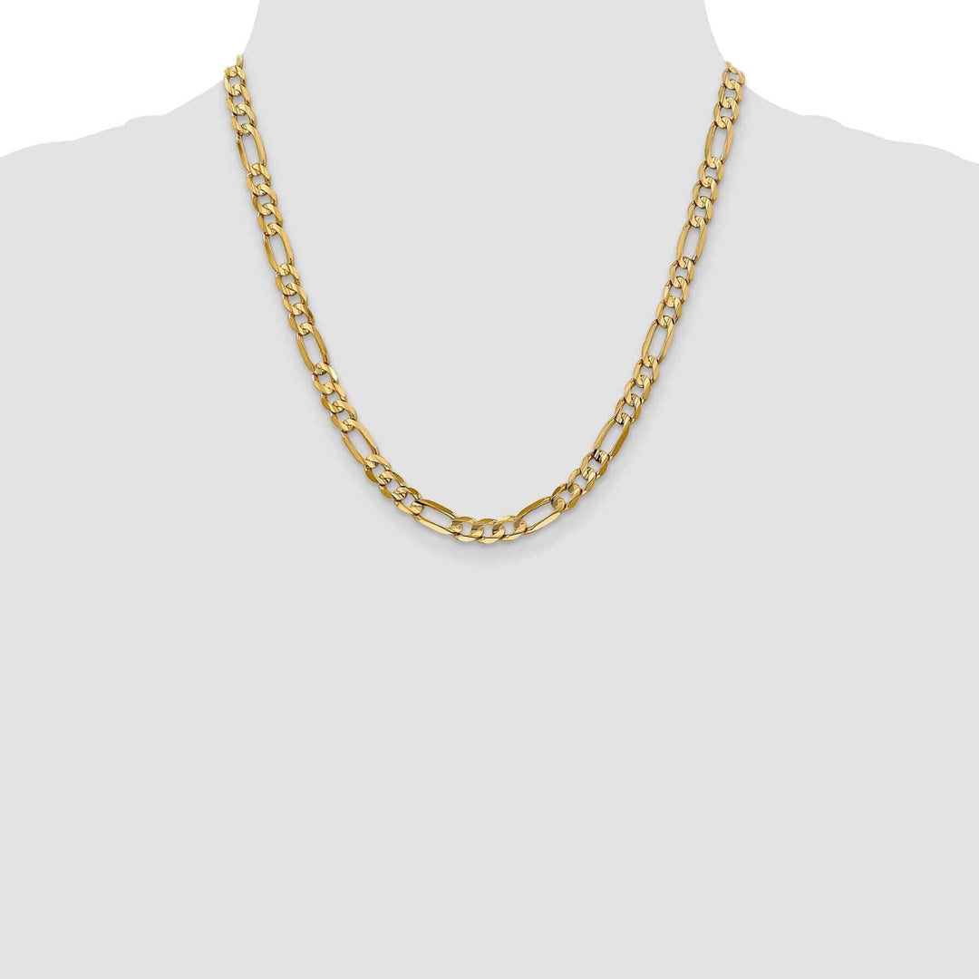 Lovely Rita's Chains 10k Yellow Gold 6.0mm Concave Figaro Chain