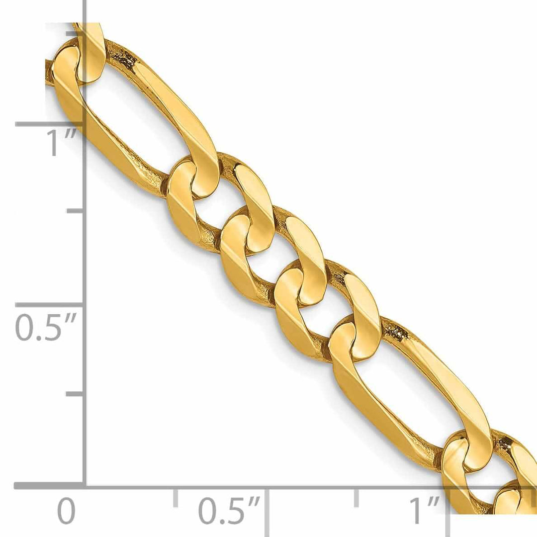 Lovely Rita's Chains 10k Yellow Gold 6.0mm Concave Figaro Chain