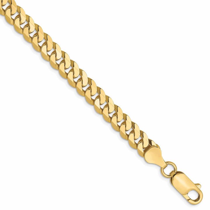 Lovely Rita's Chains 10k Yellow Gold 6.1mm Flat Beveled Curb Chain
