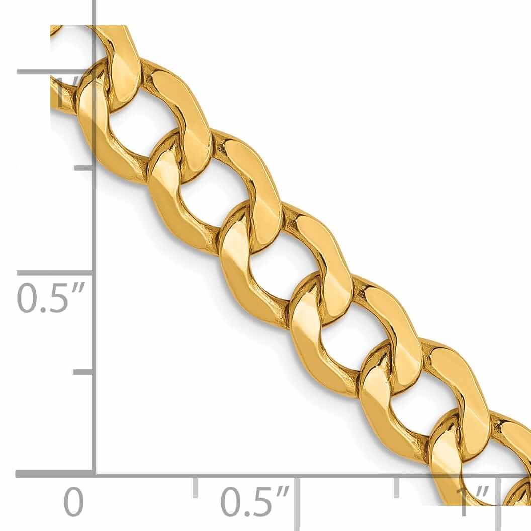 Lovely Rita's Chains 10k Yellow Gold 6.5m Semi-Solid Curb Link Chain