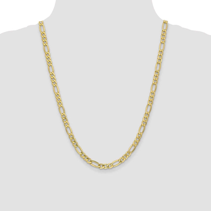Lovely Rita's Chains 10k Yellow Gold 6.6mm Semi-Solid Figaro C