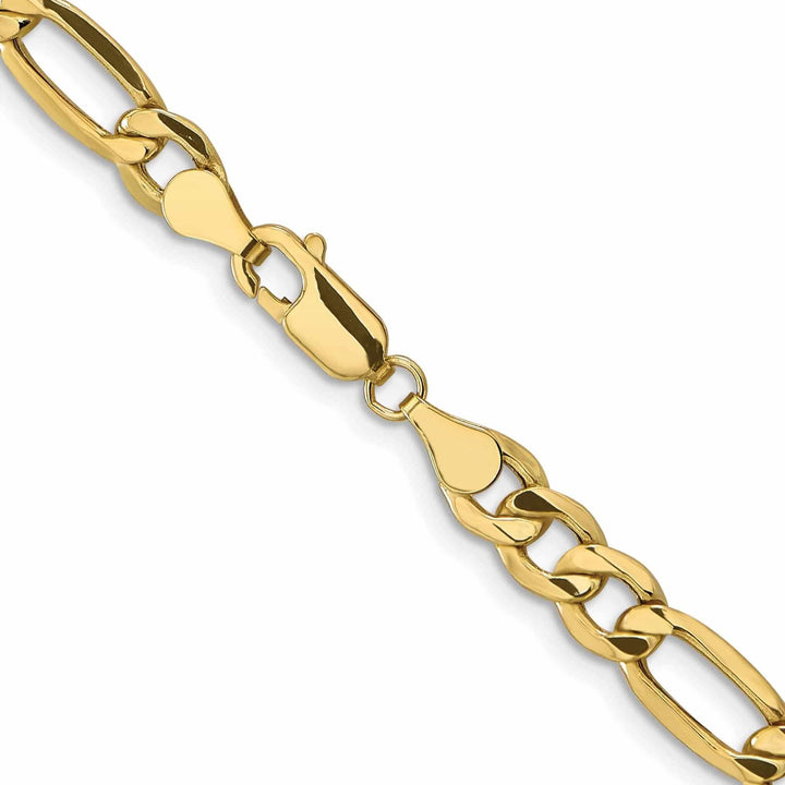 Lovely Rita's Chains 10k Yellow Gold 6.6mm Semi-Solid Figaro Chain