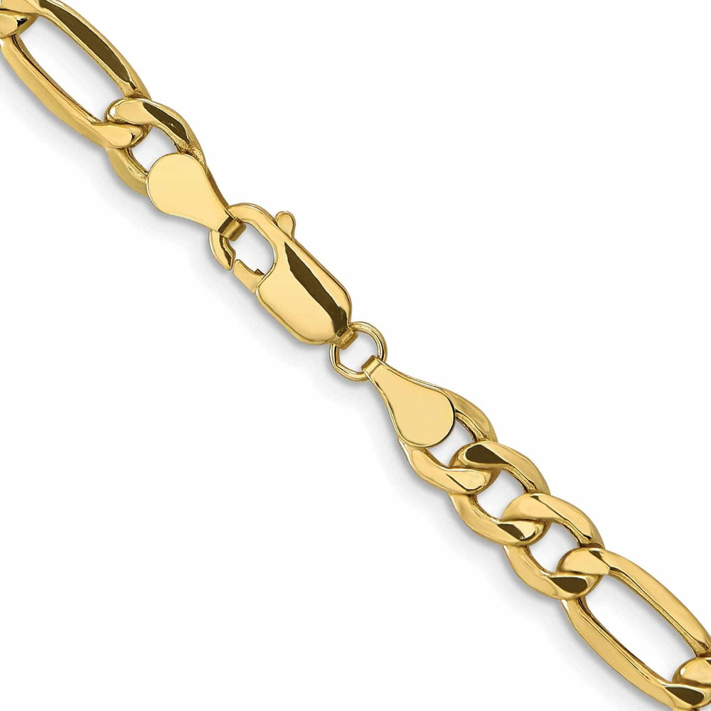 Lovely Rita's Chains 10k Yellow Gold 6.6mm Semi-Solid Figaro Chain