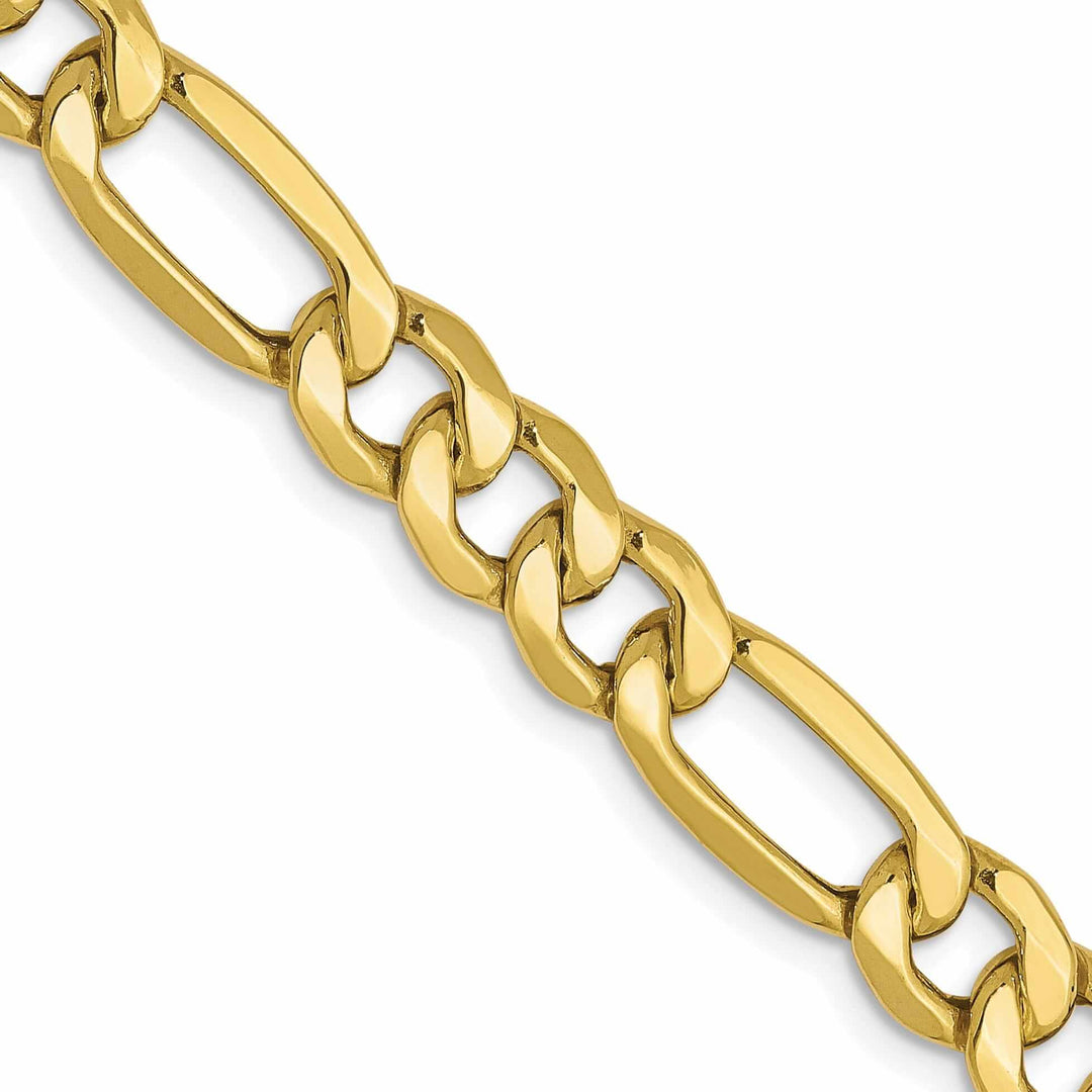 Lovely Rita's Chains 10k Yellow Gold 6.6mm Semi-Solid Figaro Chain
