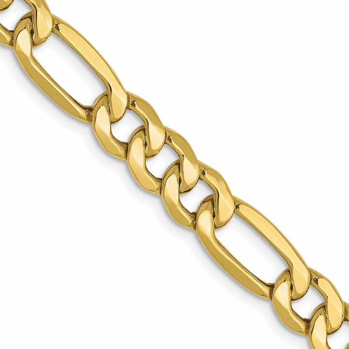 Lovely Rita's Chains 10k Yellow Gold 6.6mm Semi-Solid Figaro Chain