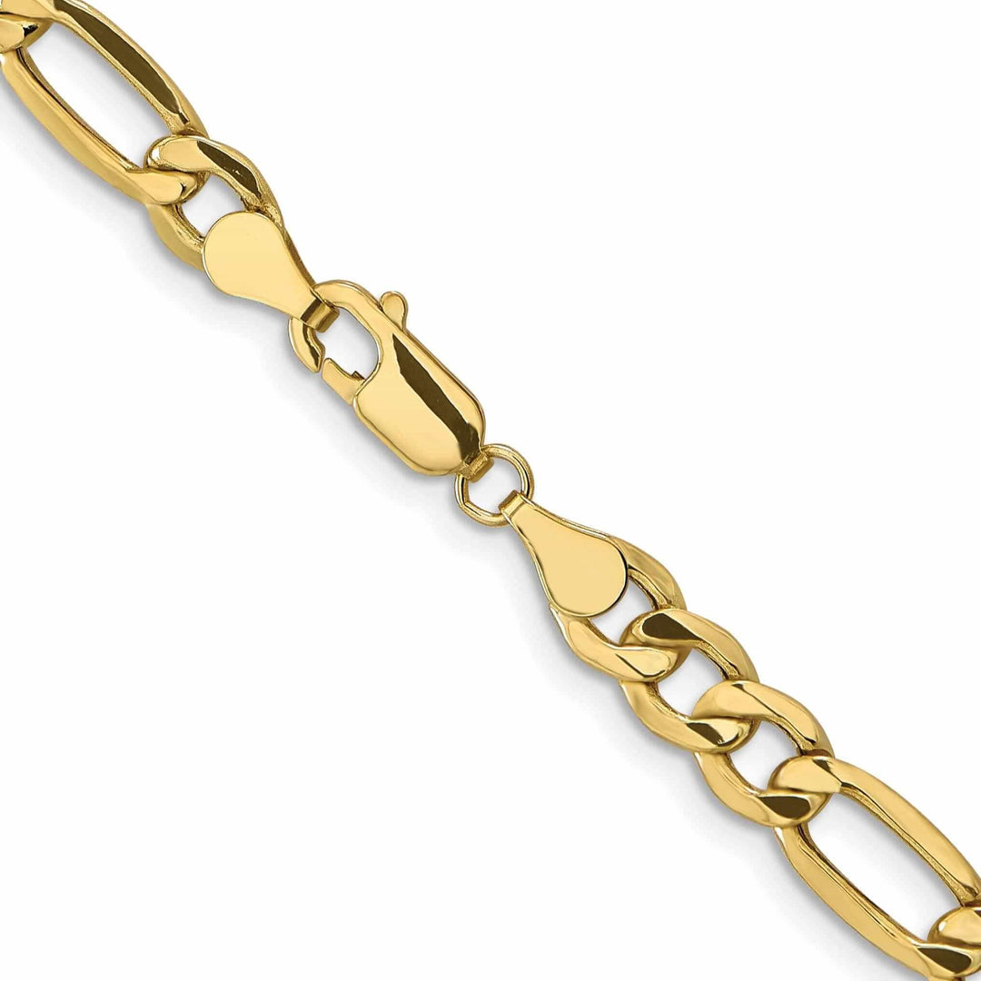 Lovely Rita's Chains 10k Yellow Gold 6.6mm Semi-Solid Figaro Chain