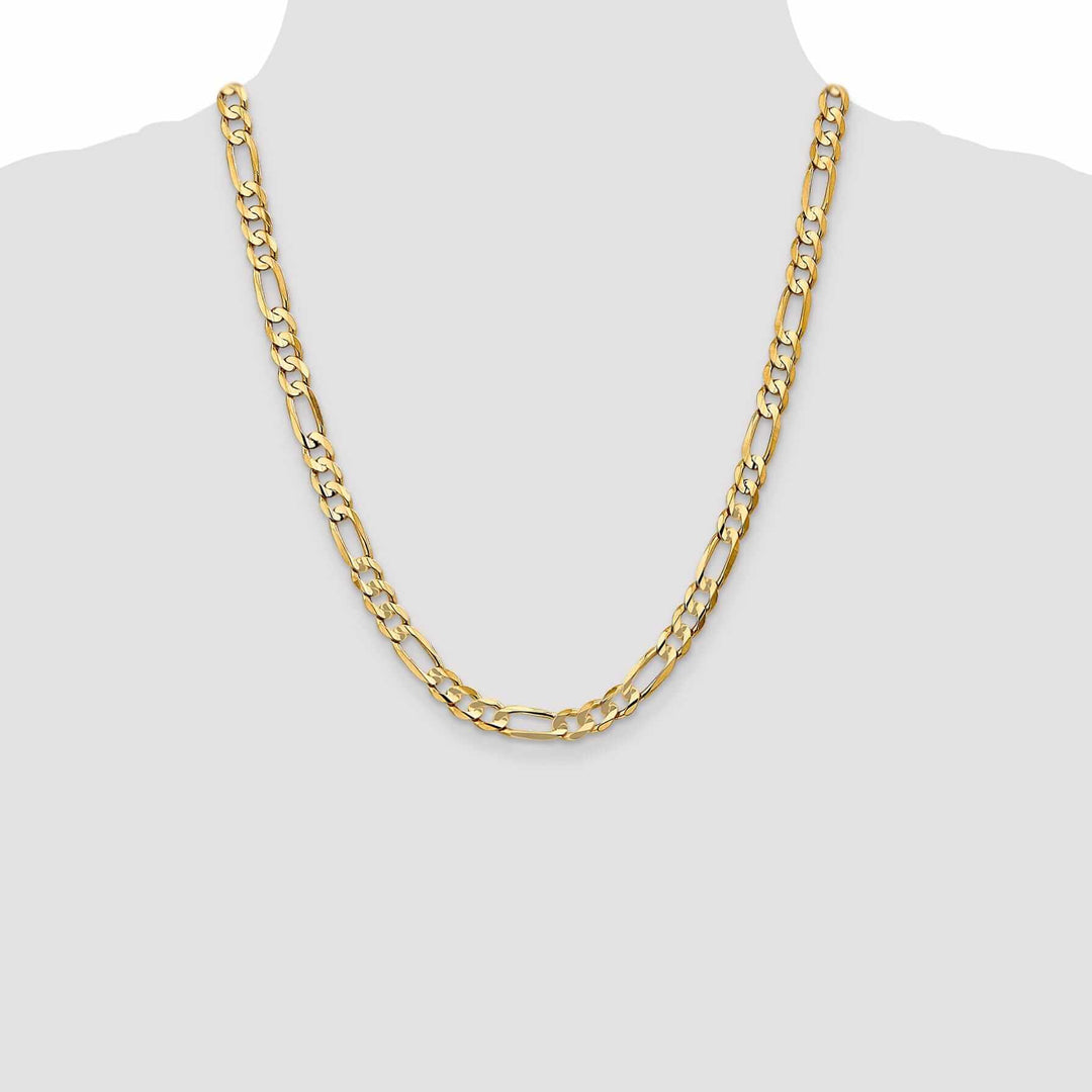 Lovely Rita's Chains 10k Yellow Gold 6.75mm Concave Figaro Chain