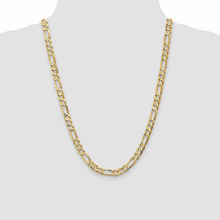 Lovely Rita's Chains 10k Yellow Gold 6.75mm Concave Figaro Chain