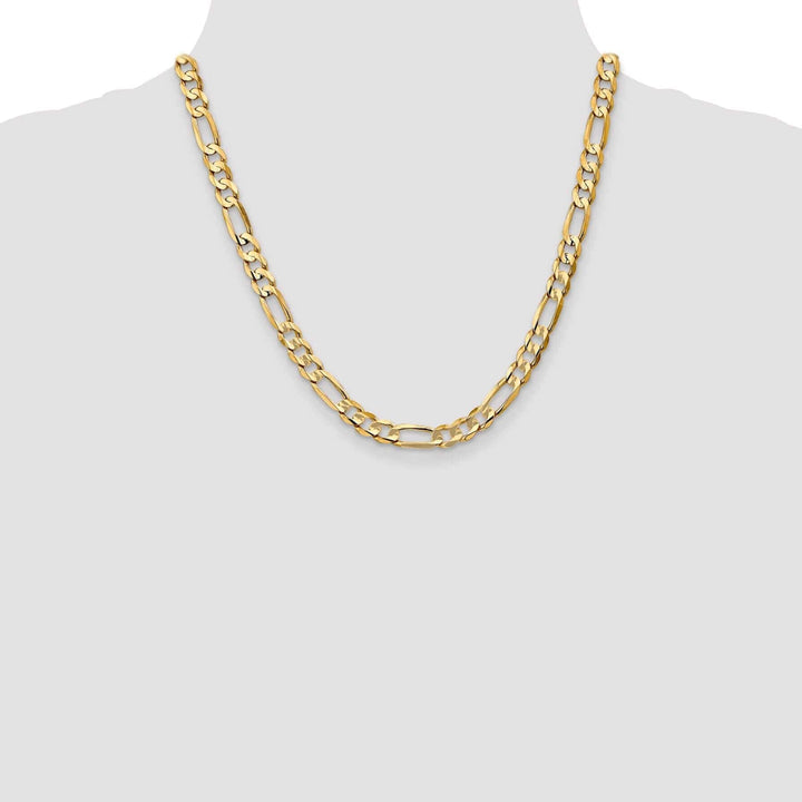 Lovely Rita's Chains 10k Yellow Gold 6.75mm Concave Figaro Chain