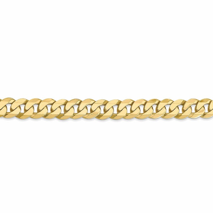 Lovely Rita's Chains 10k Yellow Gold 7.25mm Flat Beveled Curb Chain