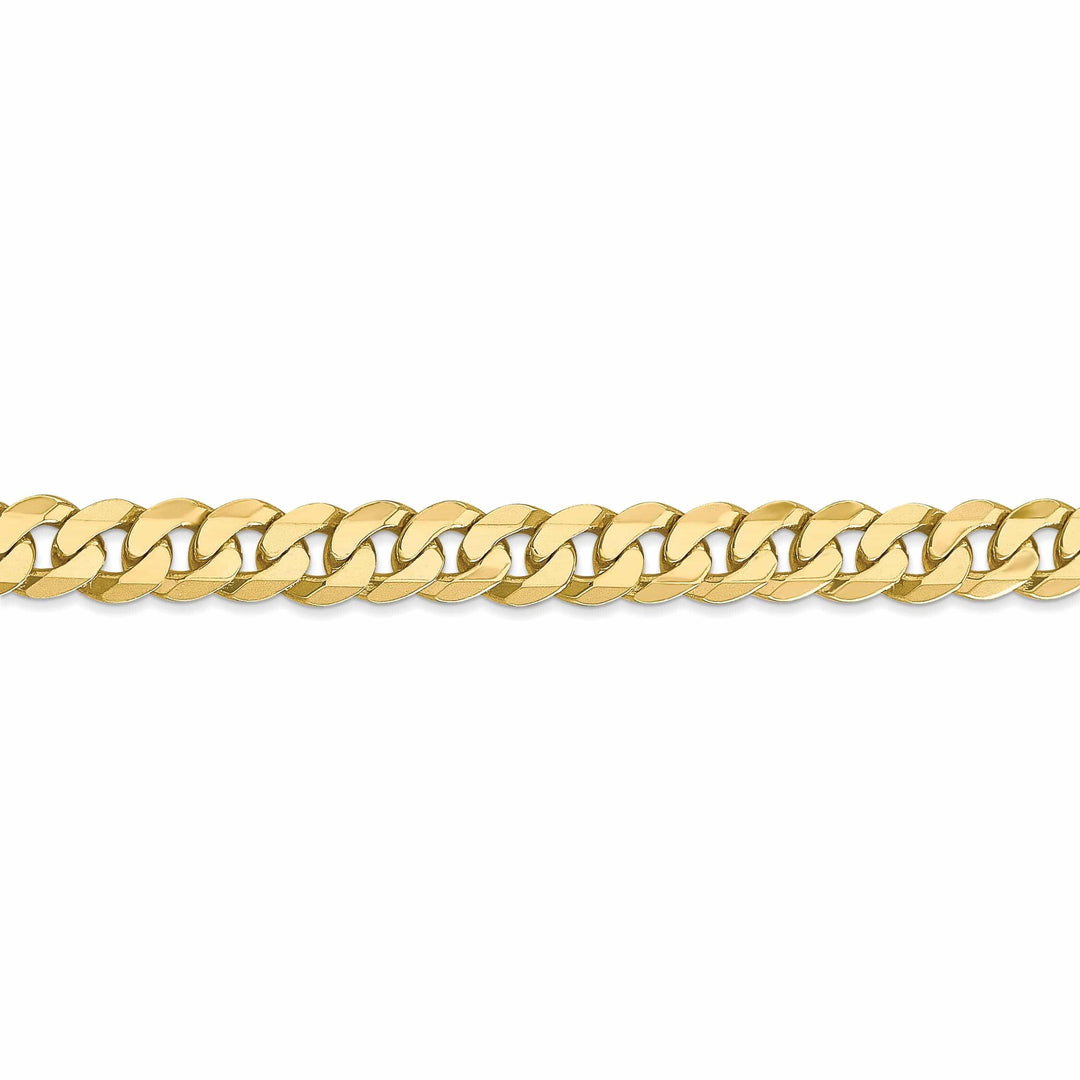 Lovely Rita's Chains 10k Yellow Gold 7.25mm Flat Beveled Curb Chain