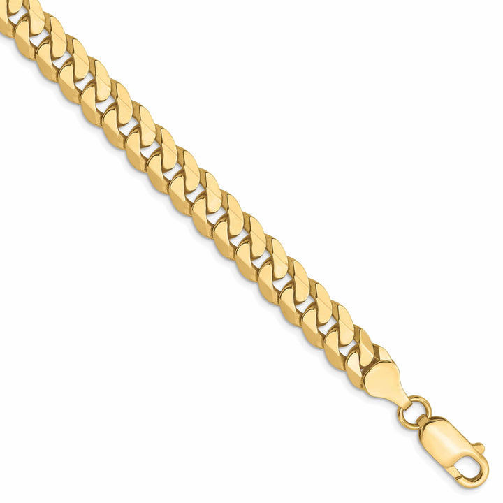 Lovely Rita's Chains 10k Yellow Gold 7.25mm Flat Beveled Curb Chain