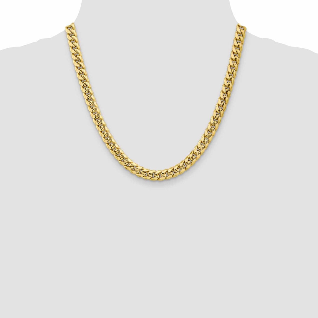 Lovely Rita's Chains 10k Yellow Gold 7.3 mm Miami Cuban Chain