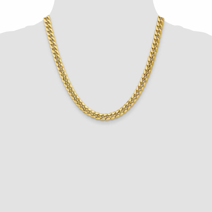 Lovely Rita's Chains 10k Yellow Gold 7.3 mm Miami Cuban Chain