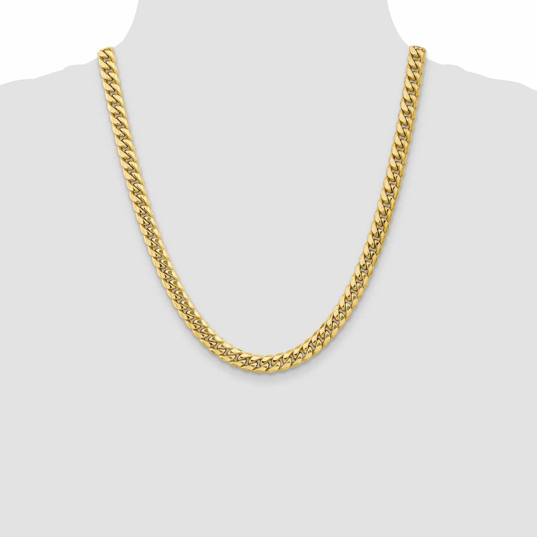 Lovely Rita's Chains 10k Yellow Gold 7.3 mm Miami Cuban Chain