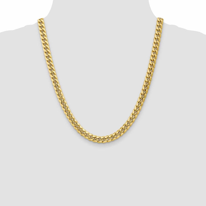 Lovely Rita's Chains 10k Yellow Gold 7.3 mm Miami Cuban Chain