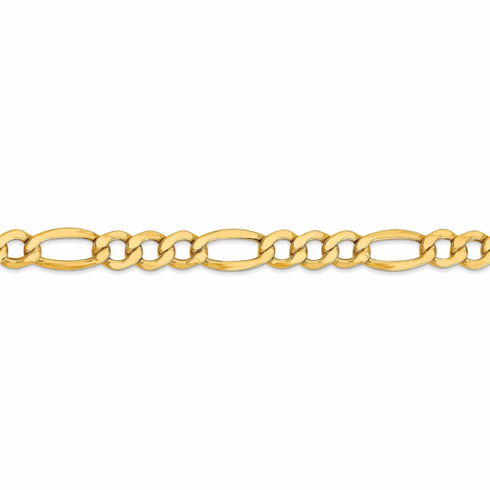 Lovely Rita's Chains 10k Yellow Gold 7.3mm Semi-Solid Figaro C