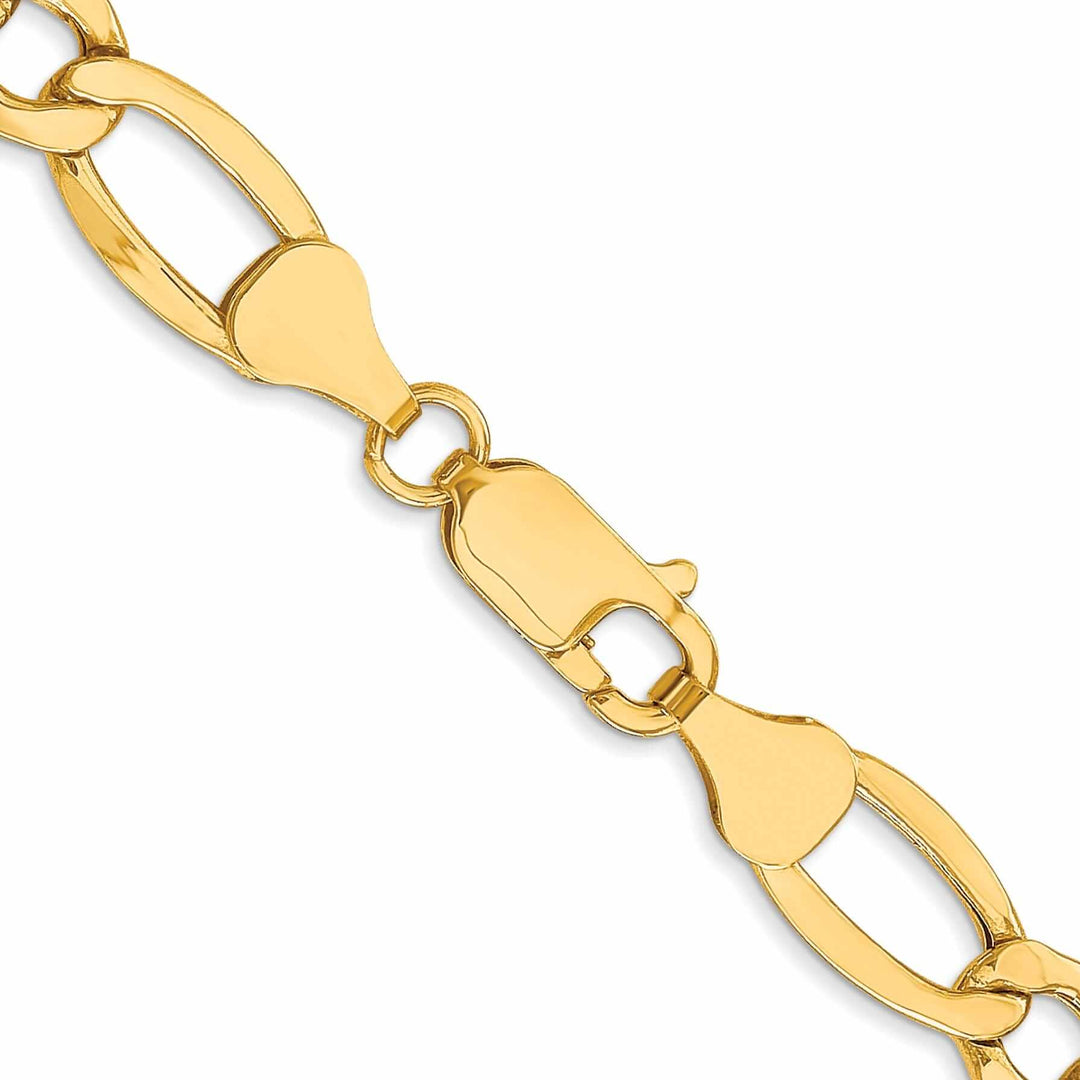 Lovely Rita's Chains 10k Yellow Gold 7.3mm Semi-Solid Figaro Chain