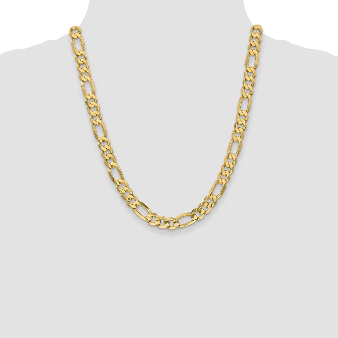 Lovely Rita's Chains 10k Yellow Gold 8.75mm Concave Figaro Chain