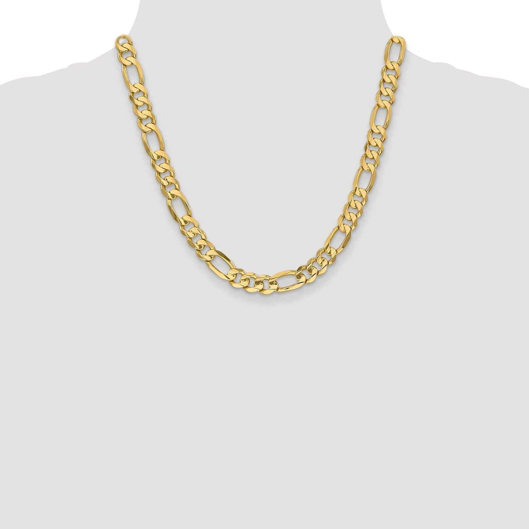 Lovely Rita's Chains 10k Yellow Gold 8.75mm Concave Figaro Chain