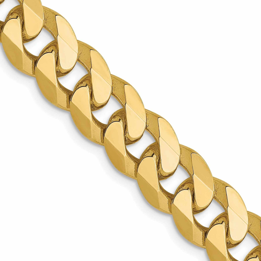 Lovely Rita's Chains 10k Yellow Gold 8mm Flat Beveled Curb Chain