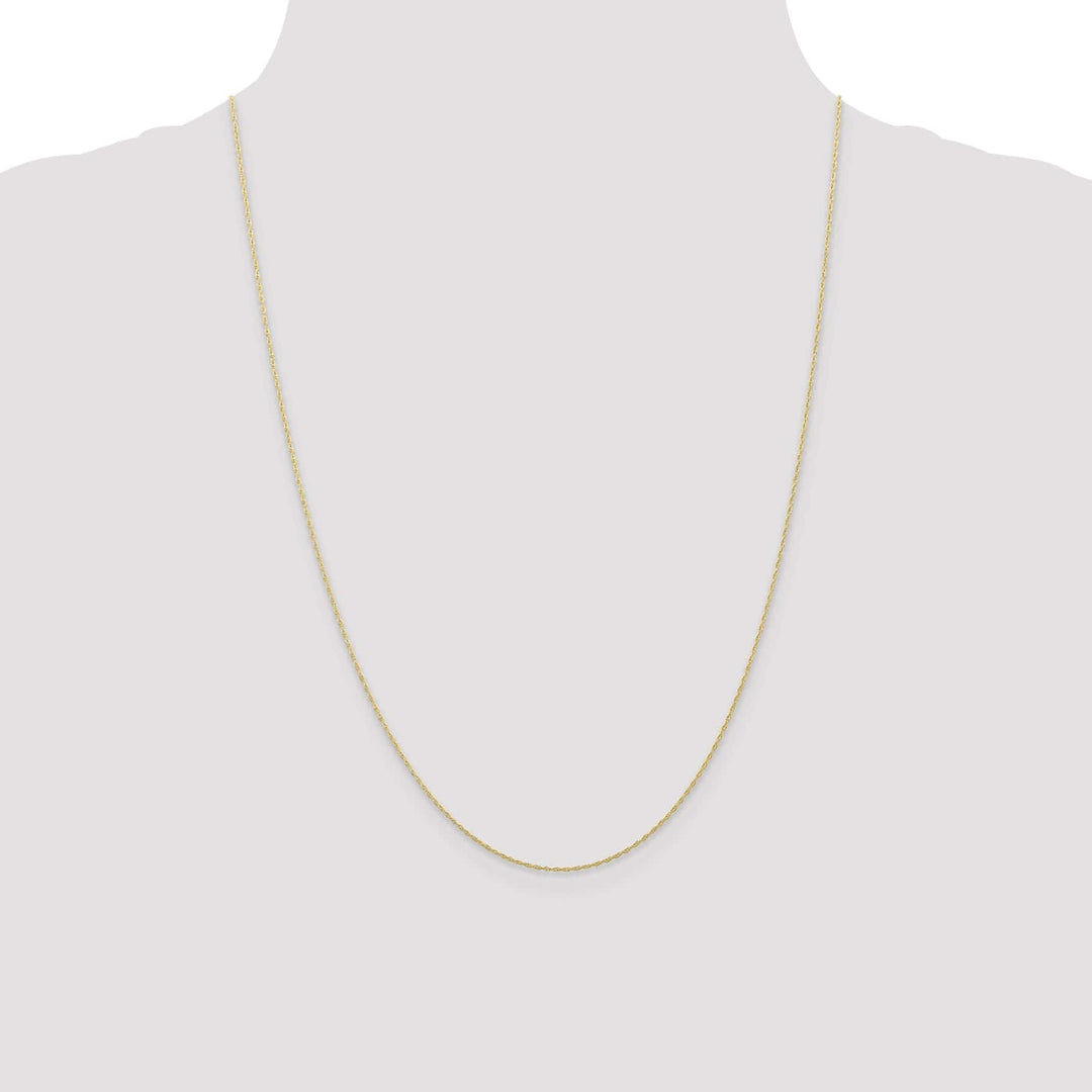 Lovely Rita's Chains 10k Yellow Gold Carded Cable Rope Chain 0.5MM wide