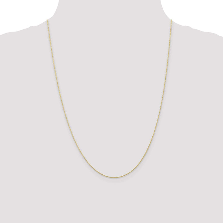 Lovely Rita's Chains 10k Yellow Gold Carded Cable Rope Chain 0.5MM wide