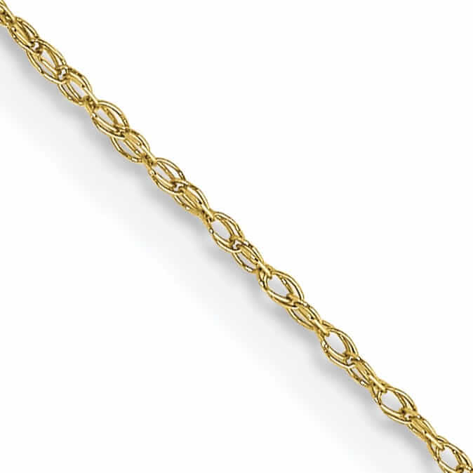 Lovely Rita's Chains 10k Yellow Gold Carded Cable Rope Chain 0.5MM wide