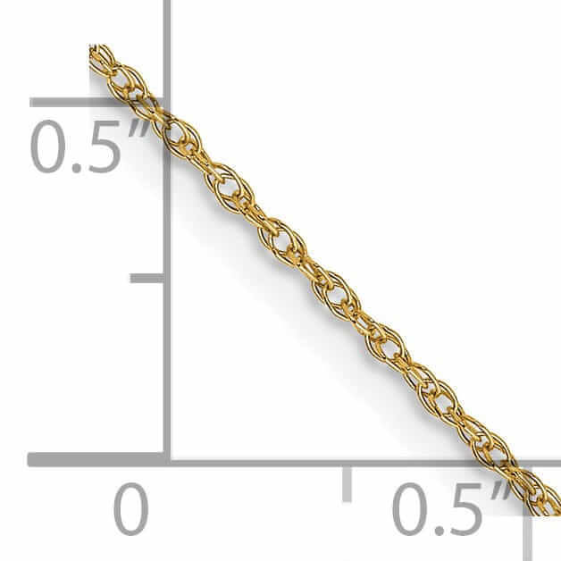 Lovely Rita's Chains 10k Yellow Gold Carded Cable Rope Chain 0.7MM