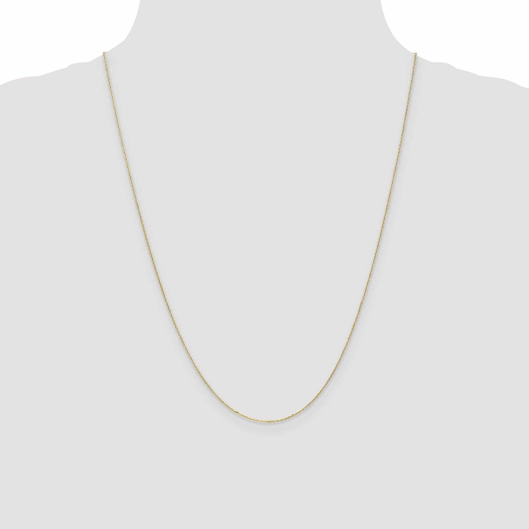 Lovely Rita's Chains 10k Yellow Gold Diamond Cut Cable Chain .6MM
