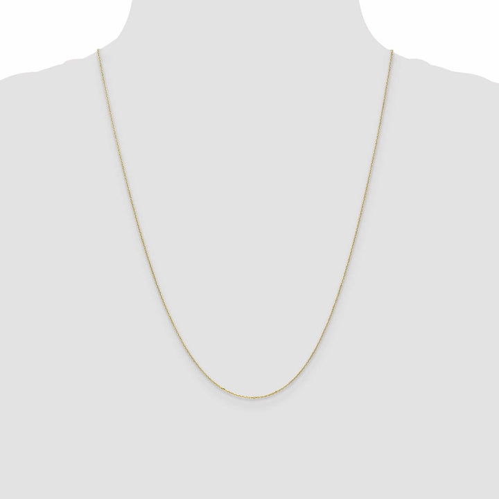 Lovely Rita's Chains 10k Yellow Gold Diamond Cut Cable Chain .6MM