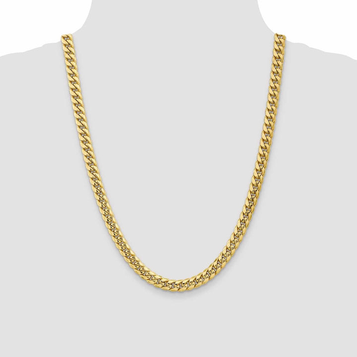 Lovely Rita's Chains 10k Yellow Gold Semi-Solid 7.3 mm Cuban Chain